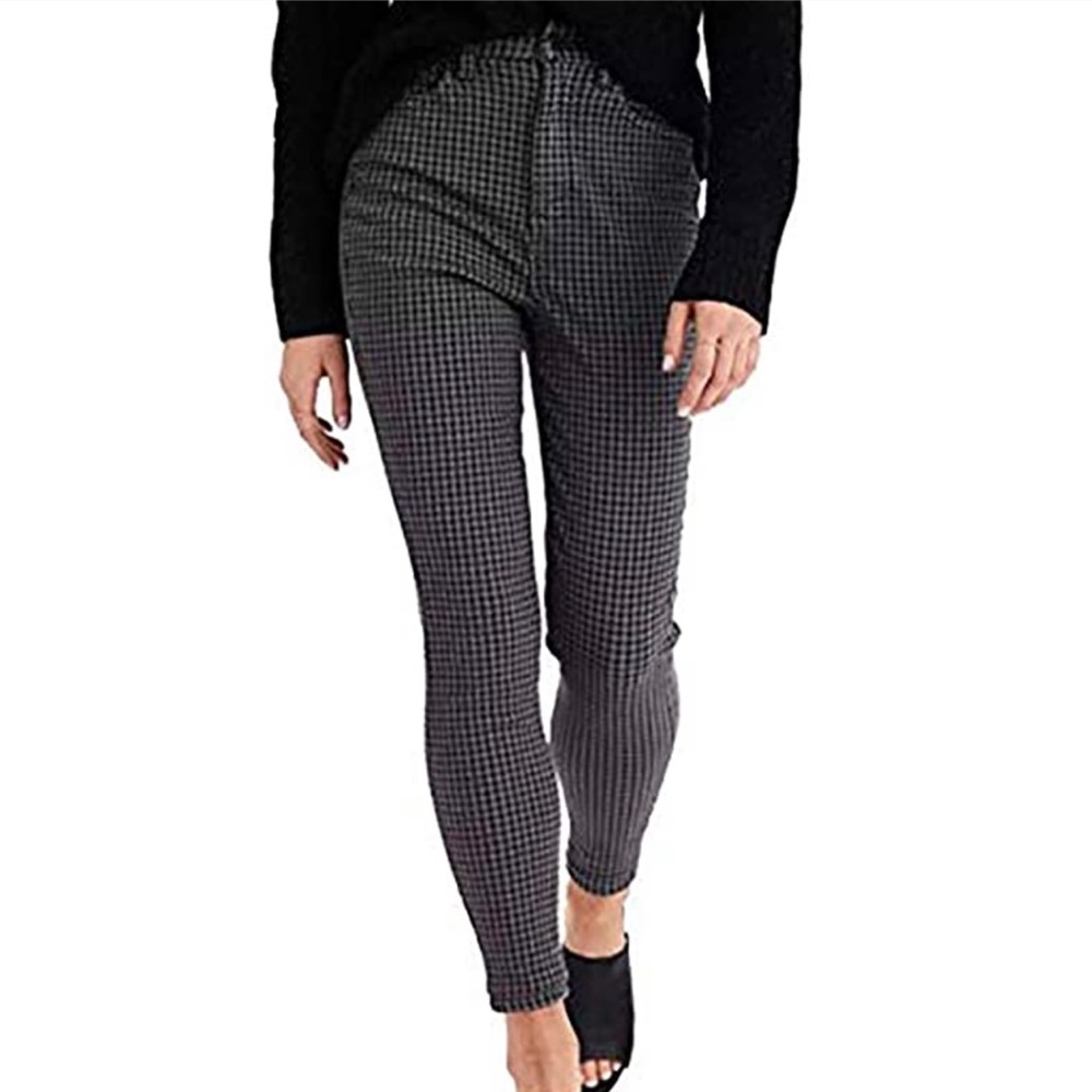 American Eagle Houndstooth Curvy Super Hi Rise Plus Size Jeggings Size 24 NEW